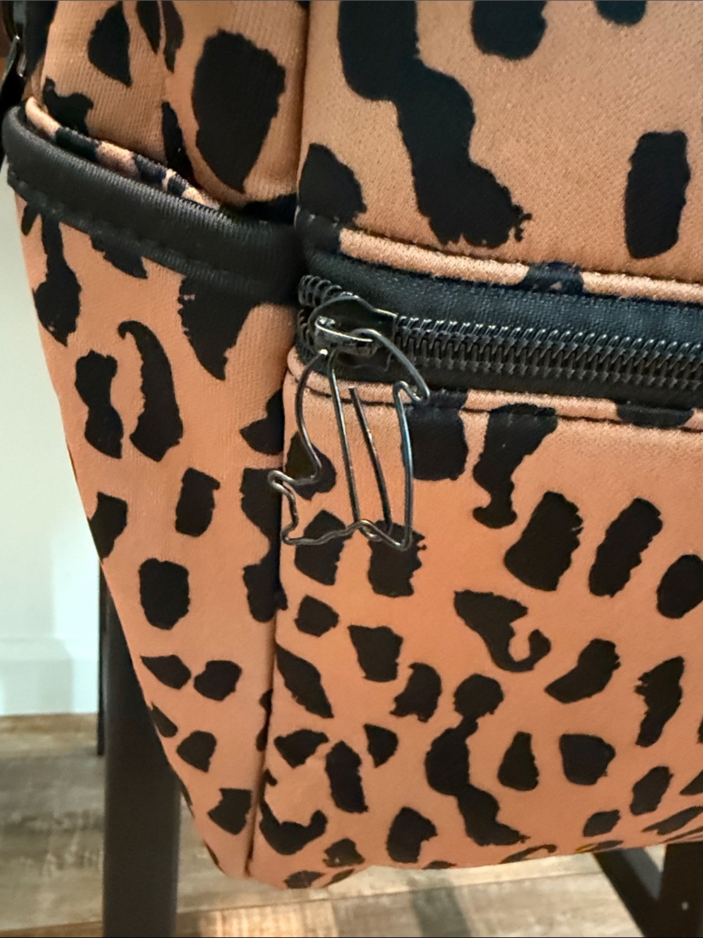 Leopard Print Tan Backpack - Picture 2 of 6